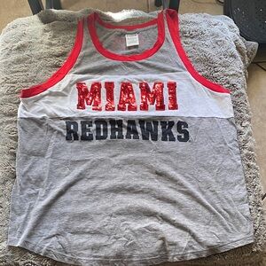 PINK Victoria's Secret Gray and Red Top